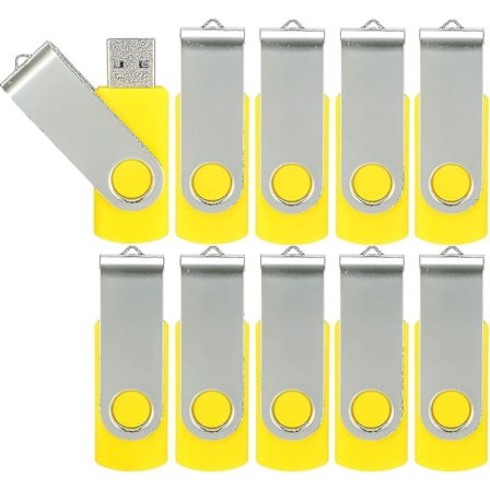 10 Pack USB Flash Drives USB 2.0 Thumb Drive Bulk Pack Kääntyvä Memory Stick taitettava tallennustila Jump Drive Zip Drive