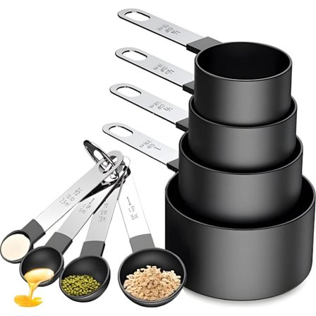 Sett med 8 - Måleskjeer og kopper - Målekopper - Målekopper