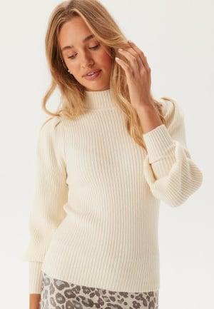 ONLY Onlkatia Highneck Pullover Whitecap Gray:W. Melange L Whitecap Gray:W. Melange Strikkegensere Dam