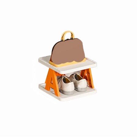 Stabelbart skostativ Skoopbevaringsorgan ORANGE 2 LAG 2