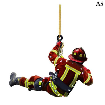 2 stk Firefighter Pendant Bil Pendant nøglering E E