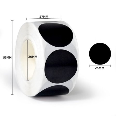 500 ark/rulle, runde klistermærker, aftagelige selvklæbende etiketter, til organisering af kodede etiketter.