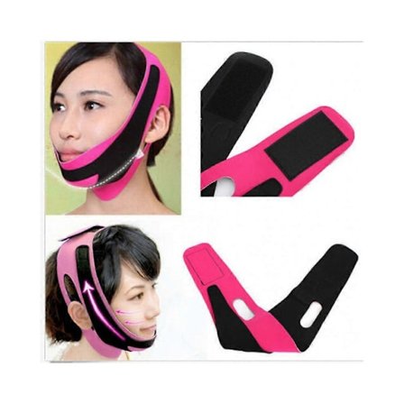 Slimmande Ansikte Liten V Mask Bandage Lyftande Ansikte Dekret Rand Dubbelhaka Åtdragande Pullula Slimmande Bälte Rosröd
