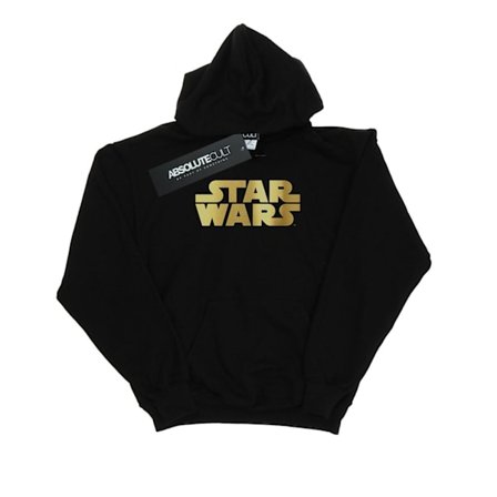 Star Wars Herr Guldlogotyp Hoodie M Svart