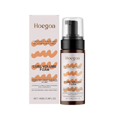 Hoegoa Lätt Lockigt Hår Fluffigt Skummousse Hår För Lockigt Hår Naturlig Stereotyp