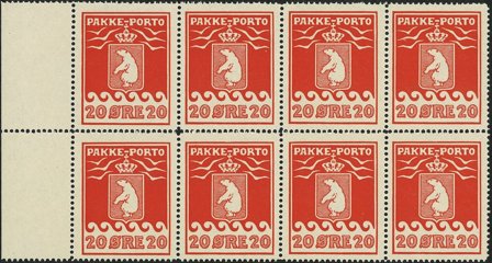 Grønland - Pakkeporto AFA 9 i 8-blok - Postfrisk