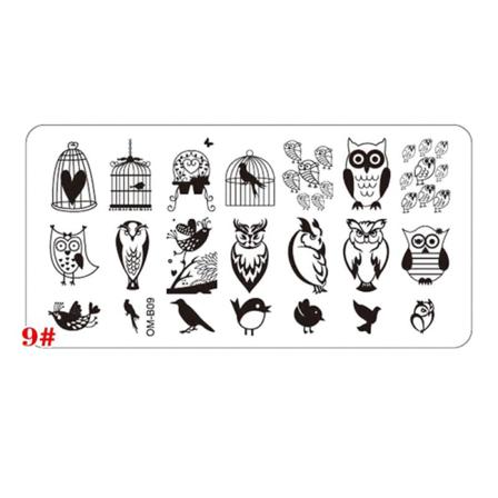 Stämpelplatta Som Är I Stål 1 St Fåglar Uggla