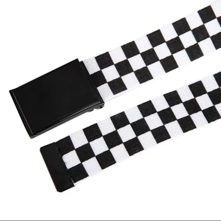 Mustavalkoinen ruutukuvioinen vyö (ruudullinen)