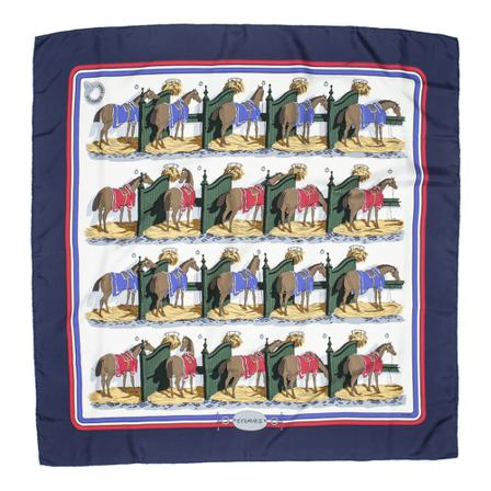 Hermès Vintage, Pre-owned Scarf Blauw, Dames, Maat:ONE Size