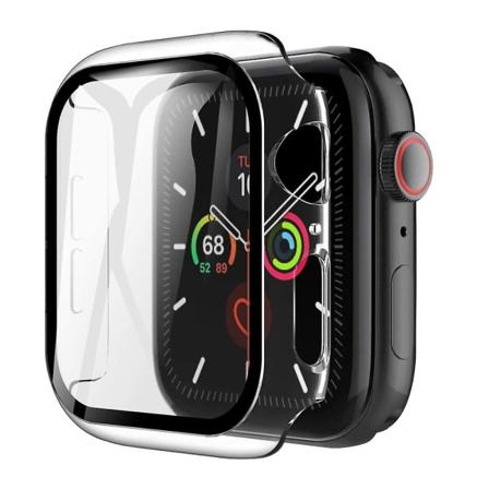 Glass+deksel For Apple Watch Case 44mm 40mm Iwatch 42mm 38mm Skjermbeskytter+støtfanger Tilbehør For Applewatch Series 5 4 3 Se 6 44mm series 654 SE 