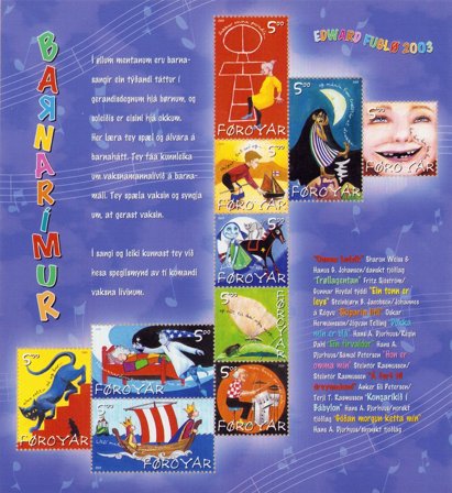 Færøerne 2003 - AFA 440-449 - Postfrisk miniark