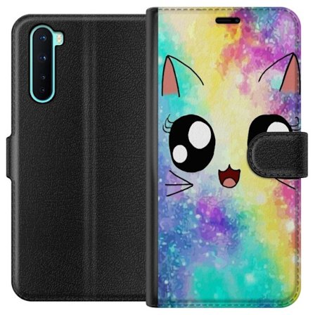 Yhteensopiva Lompakkokotelo OnePlus Nord Söpö Kissan avaruus