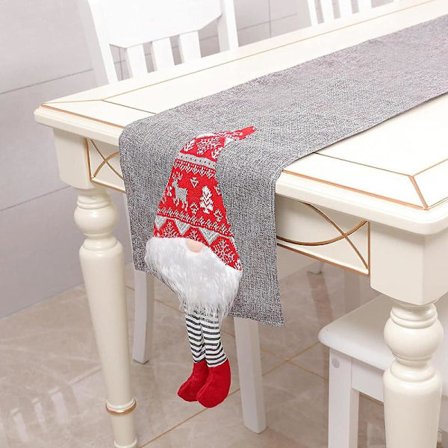 Julbordslöpare, Tomte Gnome Duk Bordslöpare Dekorativ Bordsduk 212x34cm