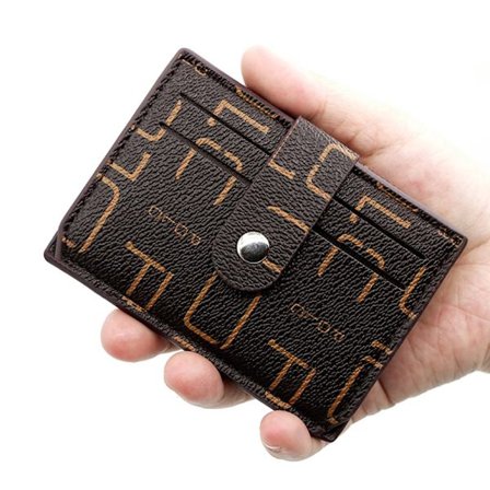 Plånbok för män Bank Kredit ID-Korthållare Vattentät PU Läder Multi-Slot Mode Kortfodral - Plånbok Clutch Väska med Spänne