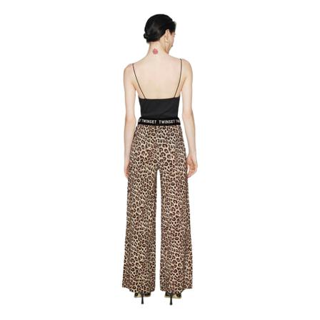 Twinset, Wide Trousers Beżowy, Kobieta, Rozmiar: M