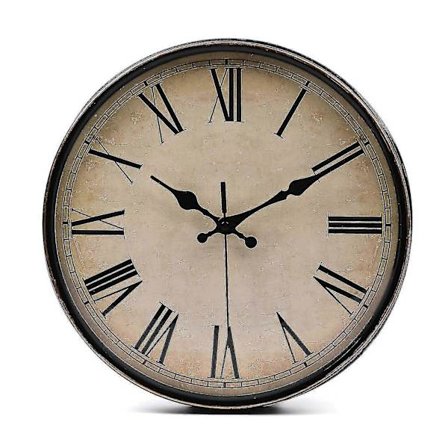 Væg ur Vintage køkkenur med støjsvag bevægelse Børneur uden tikkende lyde med romertal til kontorlokale Cafe Restaurant