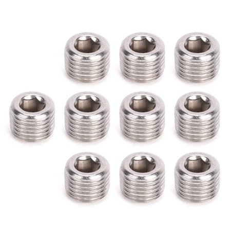 10 stk. 304 rustfrit stål rørfittingsprop Hoved Han Gevind BSPP Hex Prophoved 1/2in