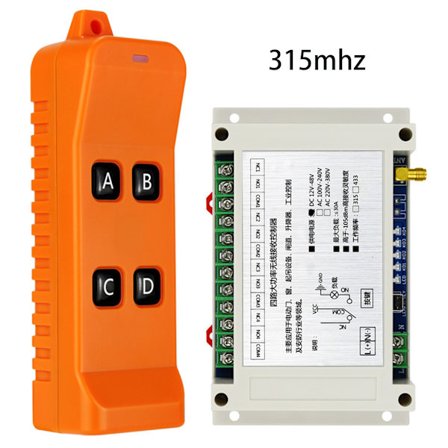 4 knapper 315/433 MHz Copy Artefact Universal Duplikator Garageport Fjernbetjening Kopi til rulleskoddebarriere