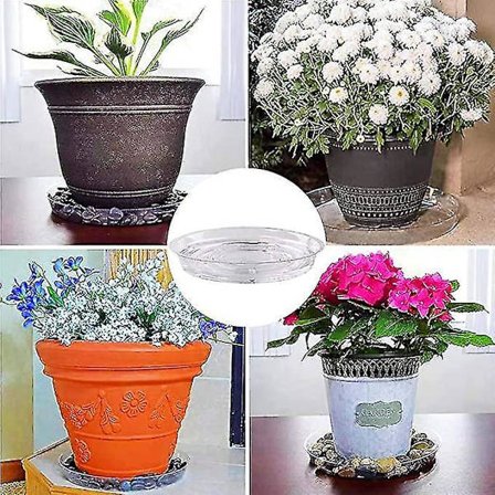 10 stk. Klar Haveunderkopper Plastik Plantepot Drypbakker Indendørs