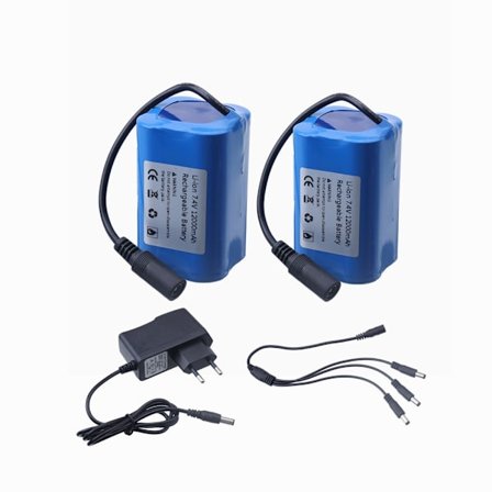7,4V 12000mAh batteri med USB-oplader til T188 T888 2011-5 V007 C18 H18 Fjernbetjening RC Fishing Bait Boat Reservebatteridele
