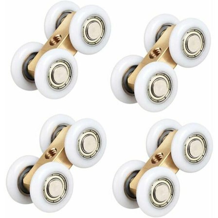 Kobber Fire Hjul med Skruer 4 Stykke Sæt Skydedør Fuld Badeværelse Hængende