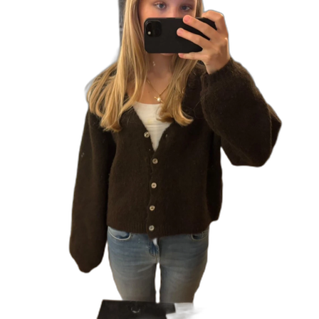 Mörkbrun kofta från Gina Tricot