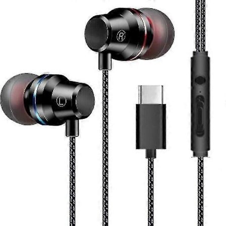Kuulokkeet Type-C In-Ear USB-C -kuulokkeet Langalliset kuulokkeet mikrofonilla