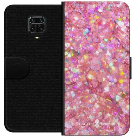 Kompatibelt Plånboksfodral till Xiaomi Xiaomi Redmi Note 9 Pro Cactus and Friends – PinkGlitter