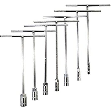 T-kahvainen kuusiokoloavain, pitkä kuusiokoloavain, metrisen hylsyn sarja ja autonkorjaustyökalu 8 mm 10 mm 12 mm 13 mm 14 mm 17 mm 19 mm 7 kpl