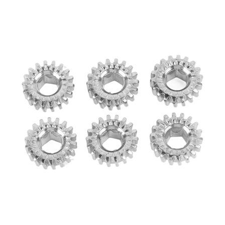 6 stk. Guitar Stemmeskrue Gear Metal Hex Hul Strengknap til Folk Klassisk Elektrisk Guitar Sølv