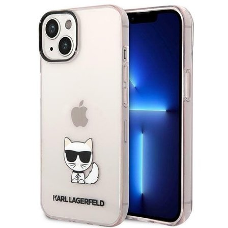 Karl Lagerfeld Choupette Body Case 14 Plus / 15 Plus 6.7" - vaaleanpunainen - iPhone 14/15 Plus