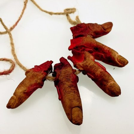 Halloween-pynt, Halloween-dekorationer, makeup-scene-pynt, zombie-fingerkæder, sjov fingerkæder