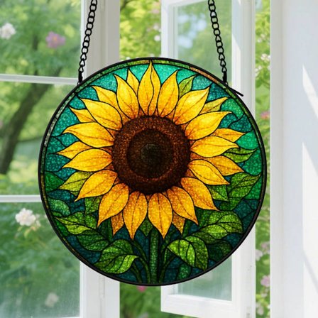 Solsikke Vinduesophæng Solfangere - Tegneserieversion Solfanger til Brud og Brudgom, til Romantiske Par Gaver, Indflytningsdekoration