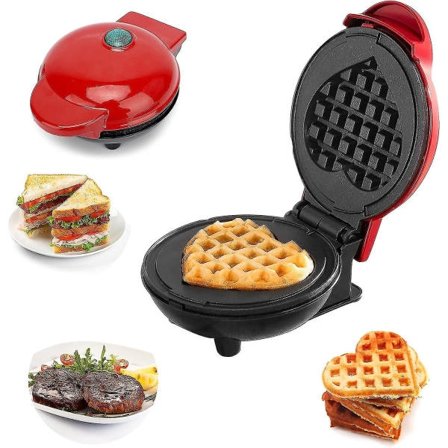 Mini Vaffeljern, Runde Vaffeljern, Vaffelmaskin, Mini Individuell Vaffeljern Liten Vaffeljern Vaffeljern Med Non-stick
