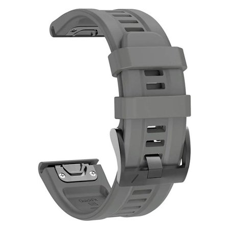 QuickFit 22mm 26mm Armbånd for Garmin Epix Gen 2 Silikonarmbånd for Garmin Fenix 7 7X 5Plus 6XPro Enduro 2 Armbånd Grå