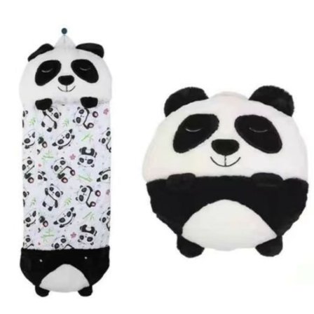 To-i-en tegneserie dyre sovepose pude, superblød og varm børnesovepose Farve: Panda