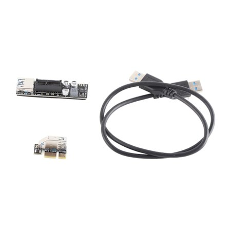 PCIe X1 til X1 USB 3.0 Forlengelseskabel med SATA Strøm ABS Hovedkort