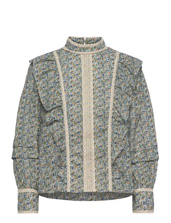 Annabelle Shirt Blus Långärmad Multi/mönstrad Lollys Laundry