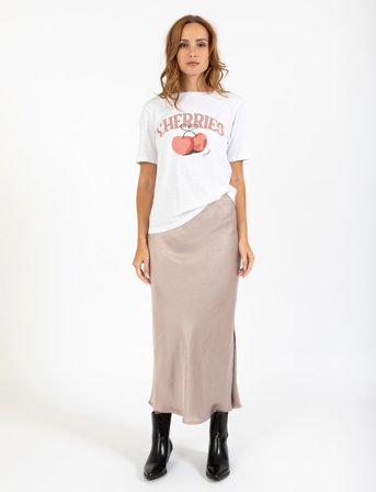 Coster Copenhagen Cc Heart Cherries T-Shirt - Mid Sleeve - White - XS