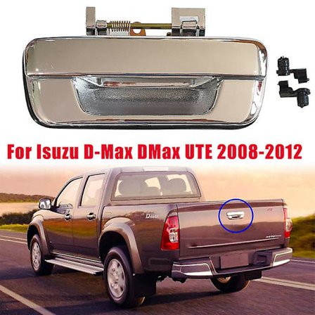 Baklukehåndtakdeksel for Isuzu D-max Dmax Ute 2008-2012 Krom Ytre Dørhåndtak Uten Nøkkelhull