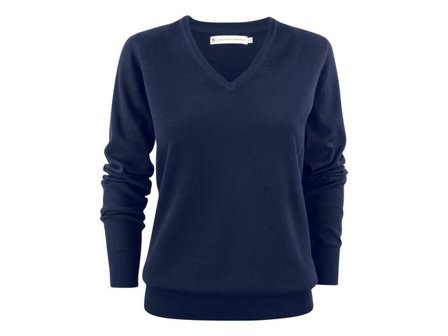 JAMES HARVEST Finstickad tröja v-ring dam navy XL - Lyreco - Yrkeskläder - Tröjor och Sweatshirts - Stickat