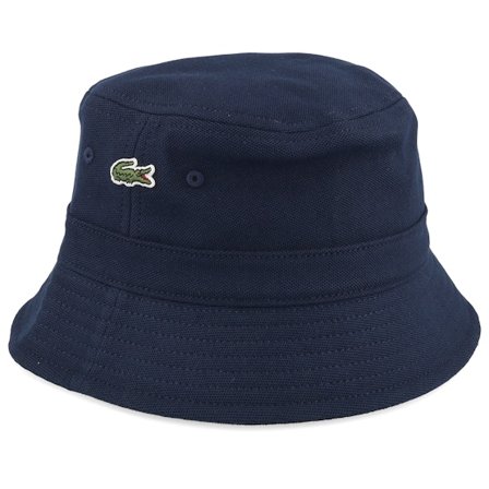Lacoste - Blå bucket Hatt - Casquette Navy Blue Bucket @ Hatstore
