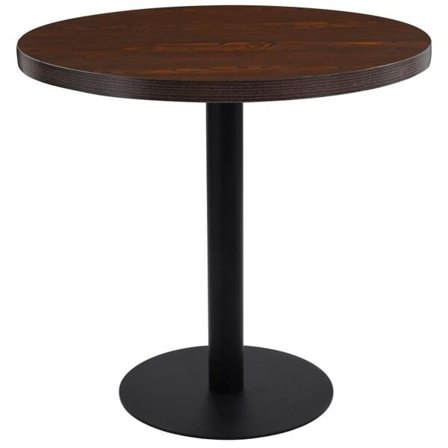 vidaXL Bistrobord mörkbrun 80 cm MDF