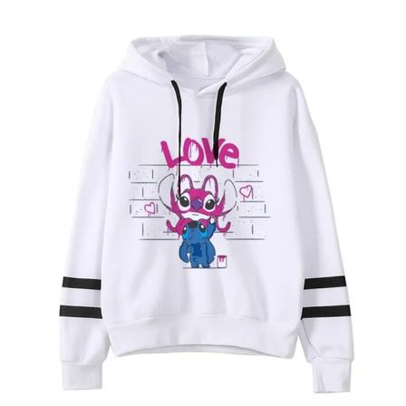 Y2k Tecknad Lilo and Stitch Roliga Hoodies Kvinnor Harajuku Söt Stitch Anime Sweatshirt Manga Streetwear Hoody Kvinna Barn 59225 M