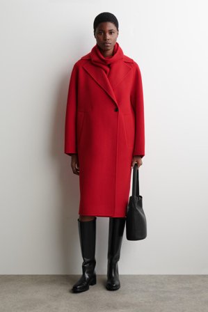 COS Women's Gilet In Lana E Cashmere in Rosso