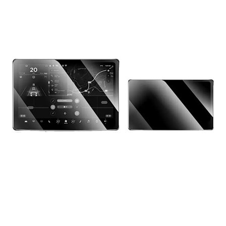 Tesla Model 3/Y -keskikonsolin näytönsuoja - Refresh M3 Keskusohjaus + takarivin erittäin selkeä versio