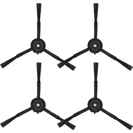4-delt sett - Robotstøvsuger tilbehør - Kompatibel med Roborock Q8 Max+/Q5 Pro - Svart