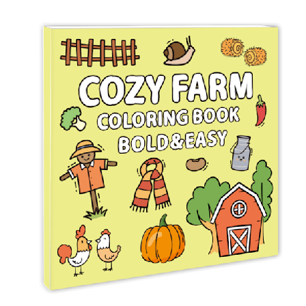 En målarbok för vuxna och tonåringar med supersöta bilder och enkla och avkopplande mönster, Grönsaksodling