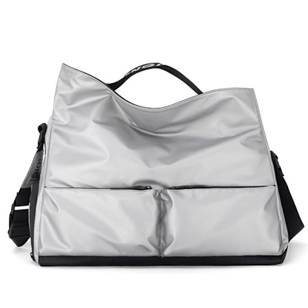 Sports Gym Taske Med Skorum, Våd Lomme, Vandtæt Rejse Duffle Taske (Sølv)