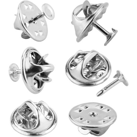 120 par Butterfly Clutch Tie Tacks Pin Back - Sølv